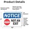 Signmission Not An Exit Sign With Symbol, 10 in W x Rectangle, Vinyl Decal OS-2PACK-NS-D-710-L-15165 - alternate 3